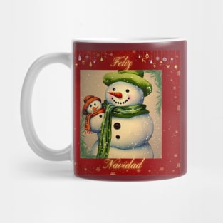 Feliz Navidad de parte del muñeco de nieve y el bebé muñeco de nieve Mug